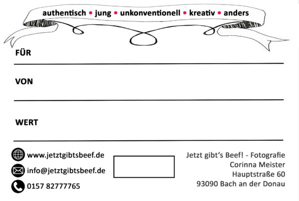 Rückseite des Gutscheins